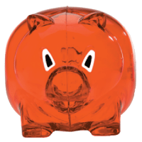 Piggy orange-Clip